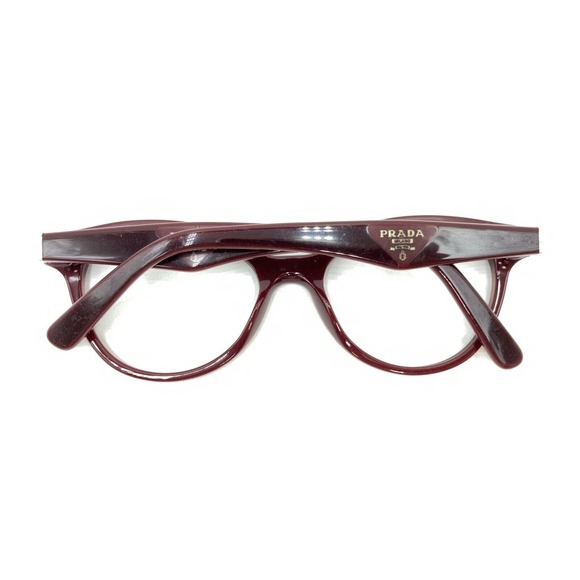 Prada VPR11R UAN-1O1 Dark Red Burgundy Cat Eye Eyeglasses Frames 50-17 140 Italy - Picture 11 of 12